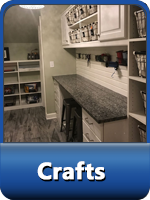 crafting rooms, arts and crafts room, custom hobby rooms