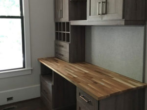 custom cabinets, hardwood desk, home offices