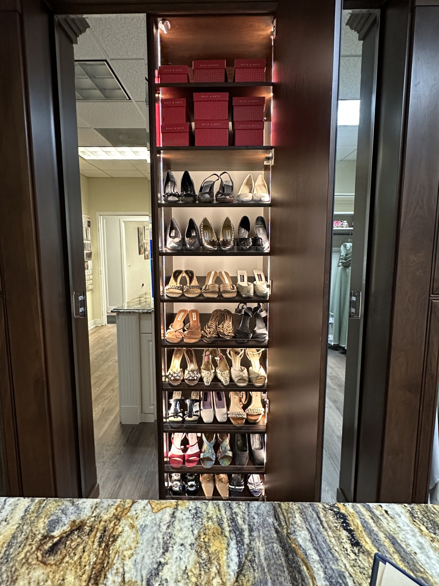 Slanted Shoe Shelves - Creative Closets and More