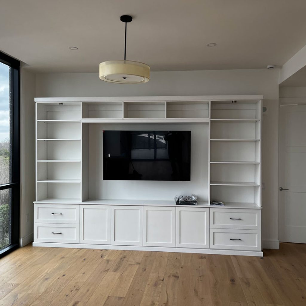 Custom Built-in, entertainment center, home storage system