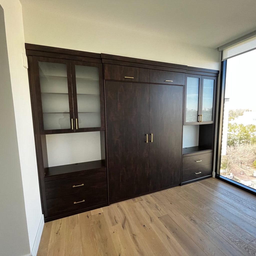 custom murphy bed, queen folding bed, built-in murphy bed