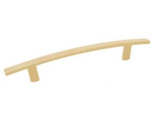 Pull Handle - Satin Brass, Modern Curved | H-130-SB