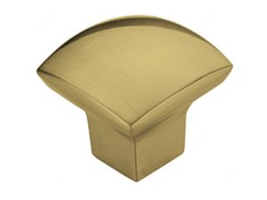 Knob - Satin Brass, Rounded Curve | K-134-SB
