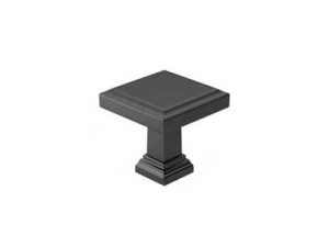 Knob - Black, Square Traditional | H-122-BL