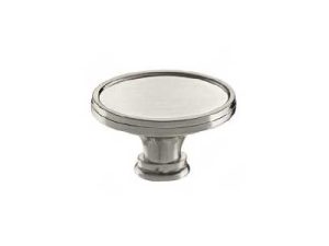 Knob - Brushed Nickel, Oval Traditional | H-133-BN